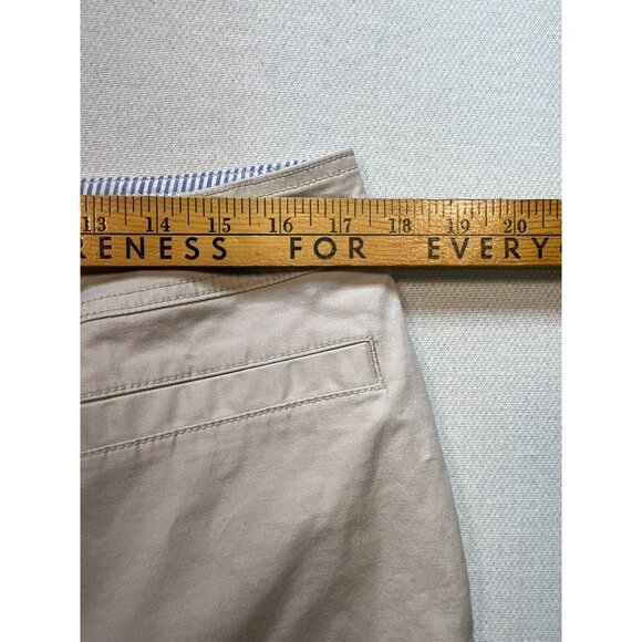 Tommy Hilfiger Women's Cotton Capri Pants Flat Front Size 14 Light Khaki - Picture 8 of 11